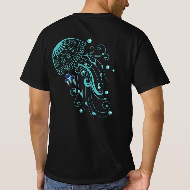 Cool Jellyfish Graphic T-Shirt (Back)