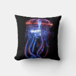 Cool Jellyfish Luminous Light Phenomenon Throw Pillow at Zazzle