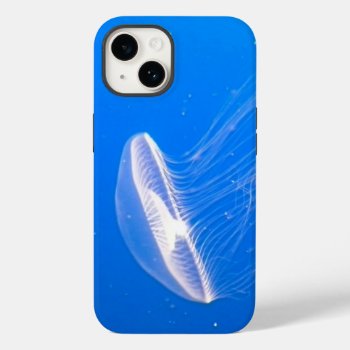 Cool Jellyfish Tentacles Bright Blue Water Case-mate Iphone 14 Case by beachcafe at Zazzle