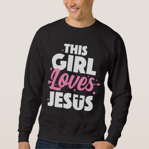 Cool Jesus Art For Girls Women Kids Jesus Christia Sweatshirt