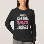 Cool Jesus Art For Girls Women Kids Jesus Christia T-Shirt