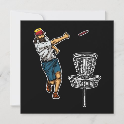 Cool Jesus Disc Golf Gift Idea Invitation