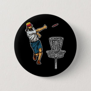 Cool Jesus Disk Golf Gift Idea Button