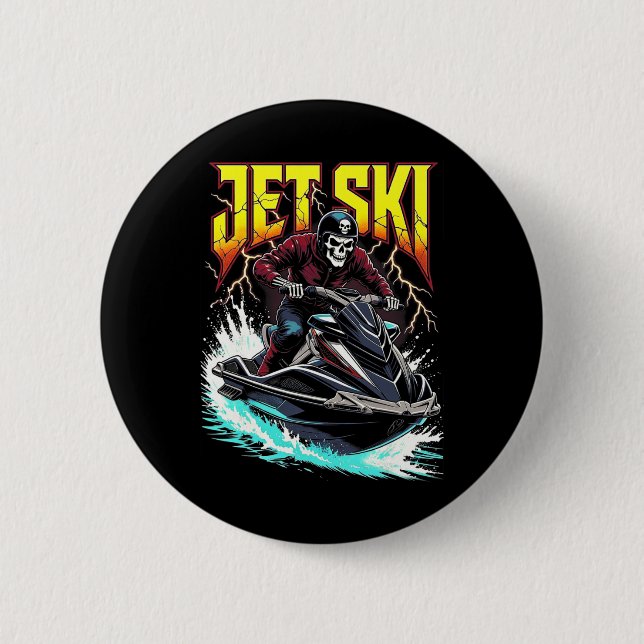 Cool Jet Ski  Button (Front)