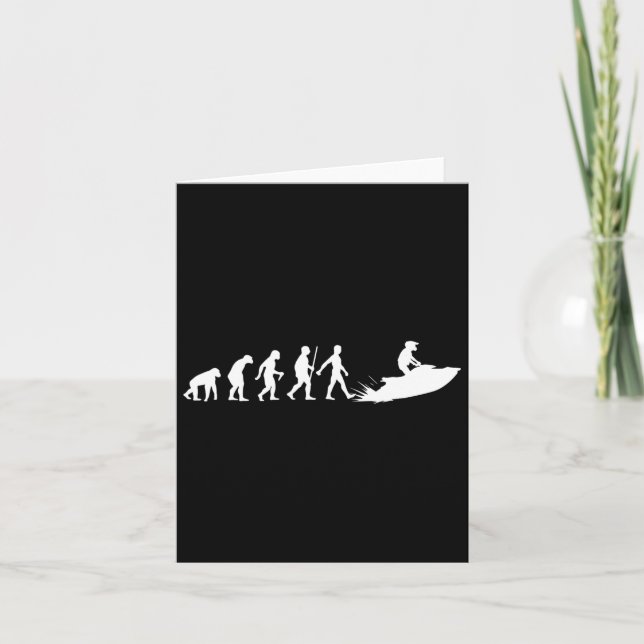 Cool Jet Ski For Men Women Evolution Sea Water Ski Card (Front)