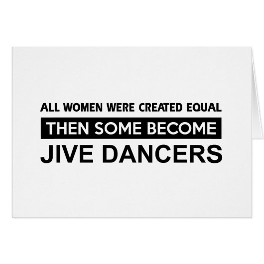 Cool Jive dancer designs Cards (Front Horizontal)