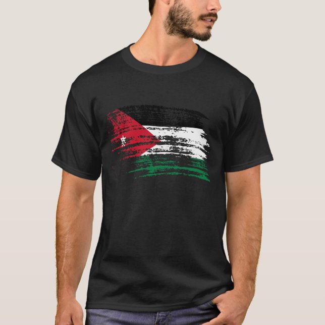 Cool Jordanian flag design T-Shirt (Front)