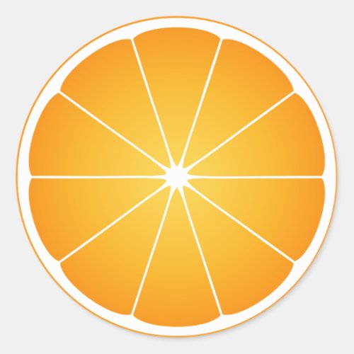 Cool Juicy Orange fruit slice Classic Round Sticker