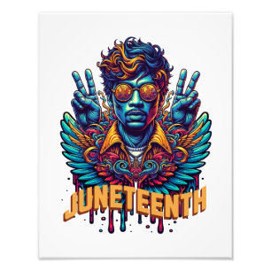 Cool Juneteenth Black History Month Angel Freedom  Photo Print