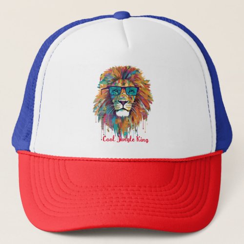 Cool Jungle King in shades Trucker Hat