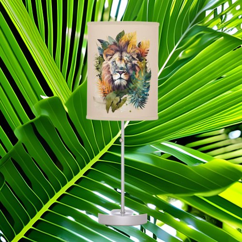 Cool jungle lion lovers  table lamp