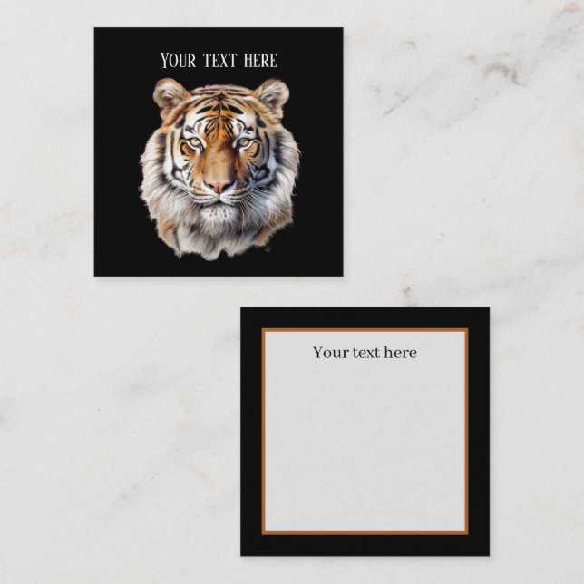 Cool jungle tiger lovers add text note card (Front/Back)