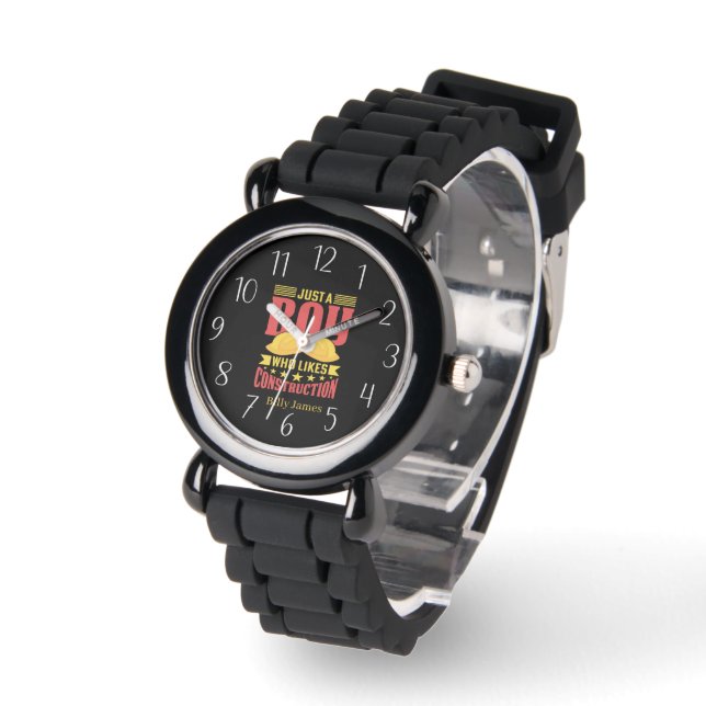 cool just boy loves construction add name  watch (Angle)