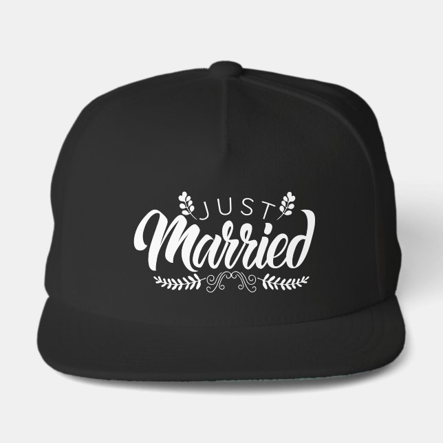 Cool just Married Wedding  Snap Back Hat (Front)