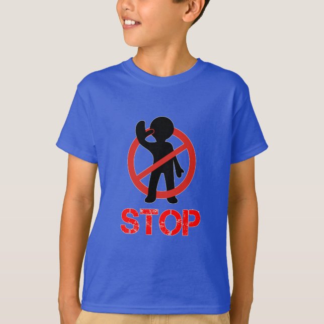 Cool Just STOP | Do Not Enter Graphic  T-Shirt (Front)