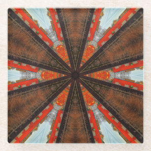 Cool Kaleidoscope View of Industry Glass Coaster