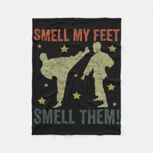 Cool Karate For Boys Girls Funny Smell My Feet Kar Fleece Blanket