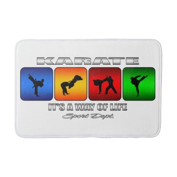 Cool Karate It Is A Way Of Life Bath Mat by TheArtOfPamela at Zazzle