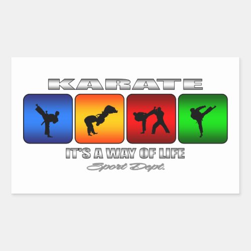 Cool Karate It Is A Way Of Life Rectangular Sticker
