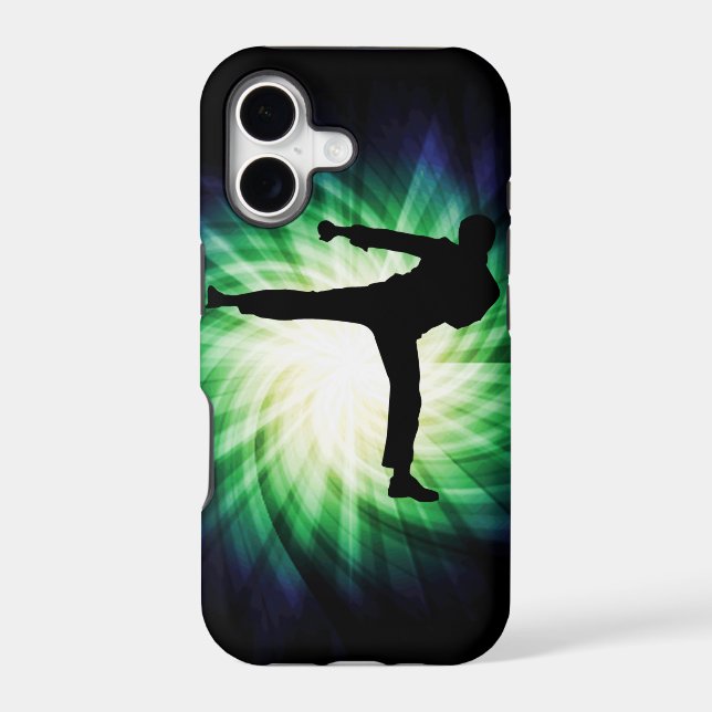 Cool Karate Kick Iphone Case (Back)