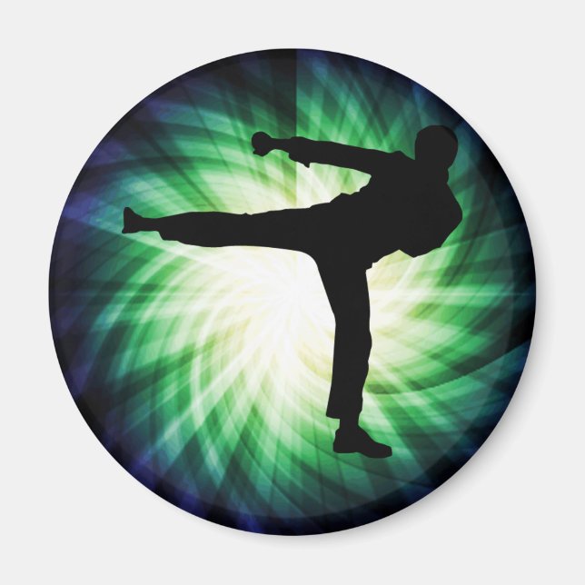 Cool Karate Kick Magnet (Front)
