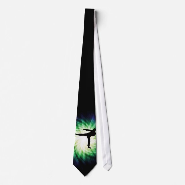 Cool Karate Kick Neck Tie (Front)