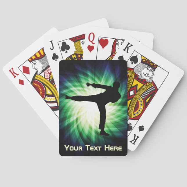 Cool Karate Kick Poker Cards (Back)