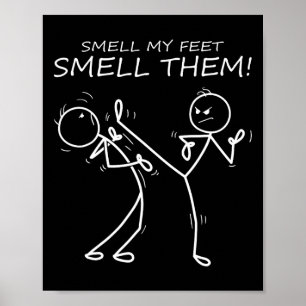 Cool Karate Smell My Feet Smell Them Funny Karate Poster