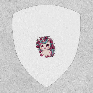 Cool kawaii unicorn with cherries Long Sleeve T-Sh Patch