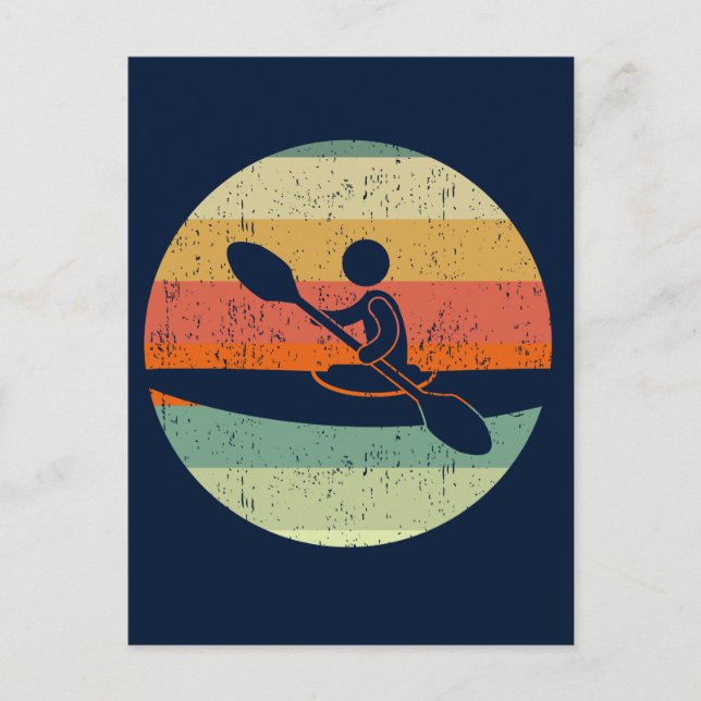 Cool Kayak Sunset Postcard (Front)