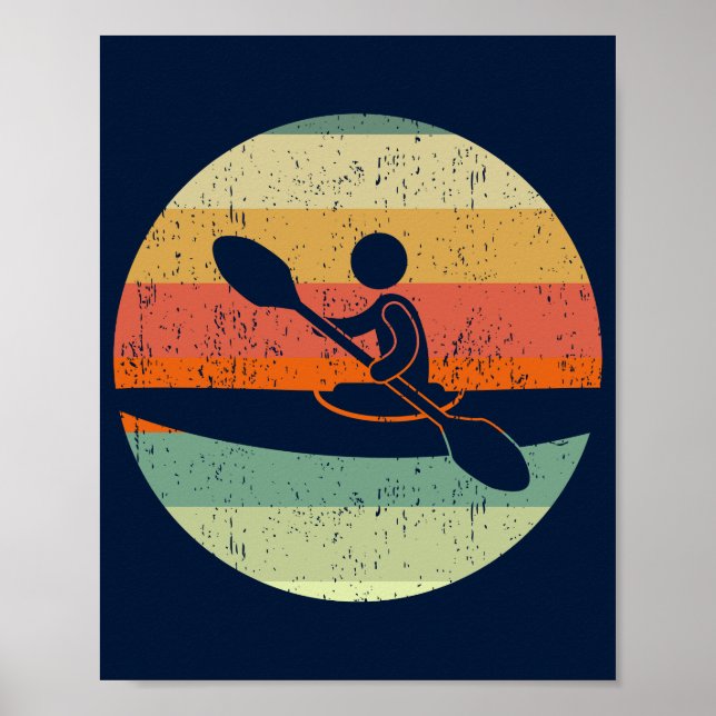 Cool Kayak Sunset Poster (Front)