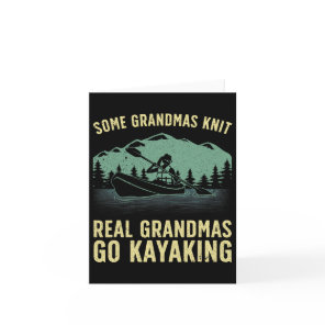 Cool Kayaking For Grandma Mom Kayaker Boating Kaya Card