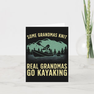 Cool Kayaking For Grandma Mom Kayaker Boating Kaya Card