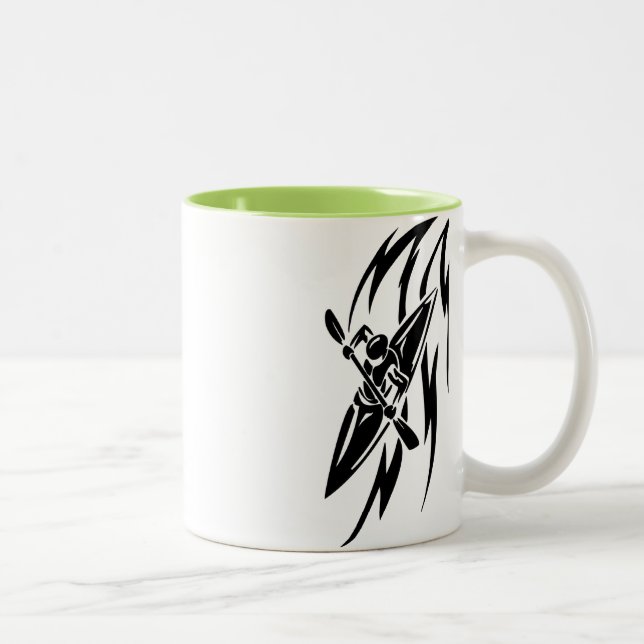 Cool Kayaking Two-Tone Coffee Mug (Right)