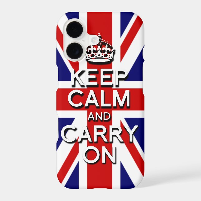 Cool keep calm on u.k flag iphone case (Back)