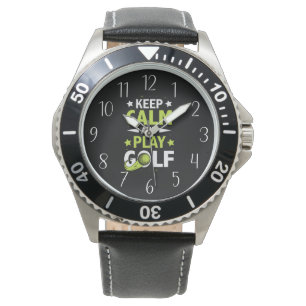 cool keep calm play golf sports watch