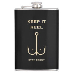 COOL KEEP IT REEL FISHING FATHER&#39;S DAY STAY TROUT FLASK