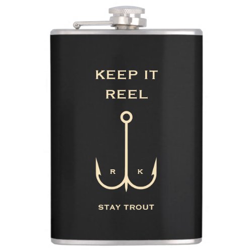COOL KEEP IT REEL FISHING FATHERS DAY STAY TROUT FLASK