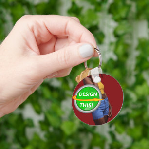 COOL! Keychain - Metal Circle - Custom