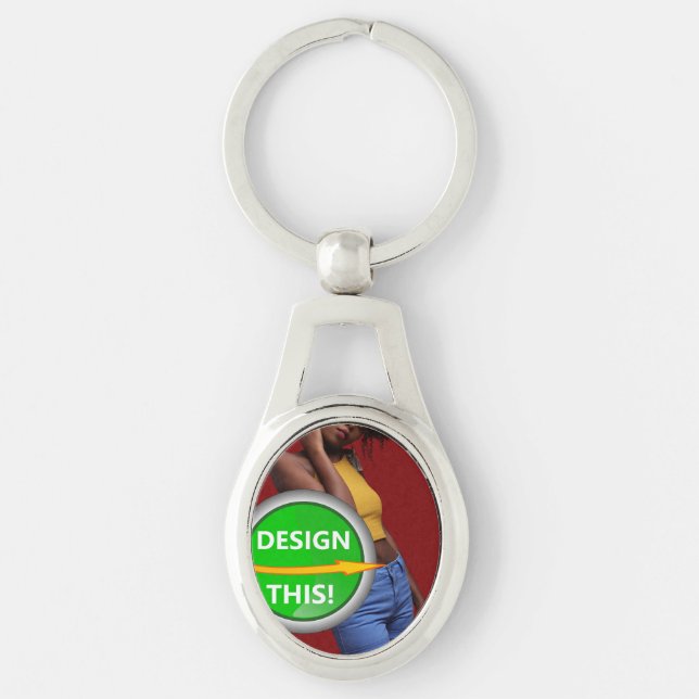 COOL! Keychain - Premium Metal - Oval Design (Front)
