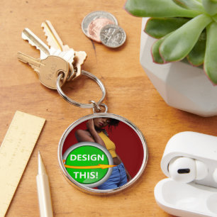 COOL! Keychain - Premium Round Large - Custom