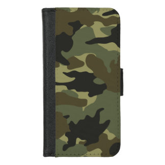Cool Khaki Green Camo Camouflage Pattern Military iPhone 8/7 Wallet Case