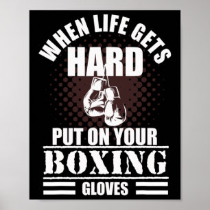 Cool Kickboxing And Boxing Saying Poster