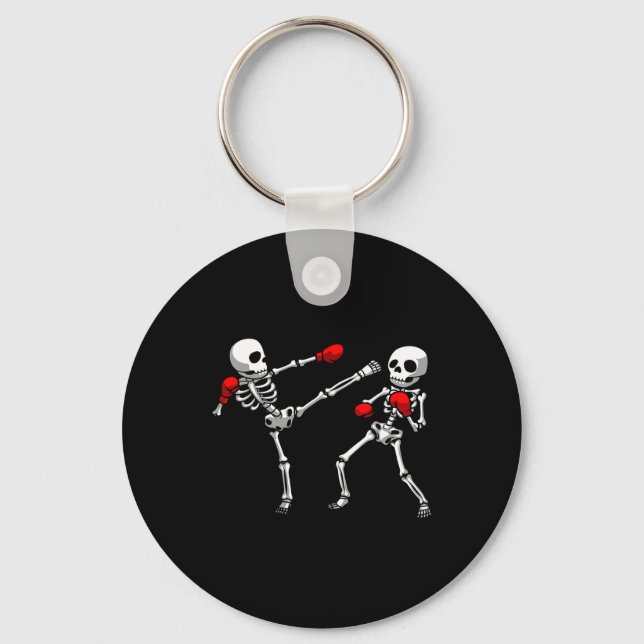Cool Kickboxing Design For Men Women Kickboxer Box Keychain (Front)