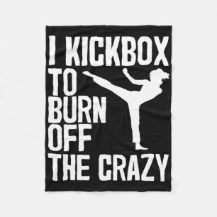 Cool Kickboxing For Men Women Kickboxer Jab Workou Fleece Blanket