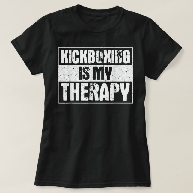 Cool Kickboxing For Men Women Kickboxer Workout Ex T-Shirt (Design Front)