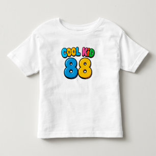 Cool Kid 88 Fun Cartoon Style Toddler T-shirt