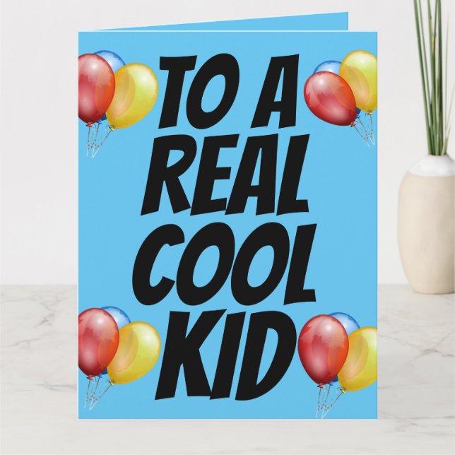 COOL KID BIRTHDAY BALLOONS CARDS (Front)