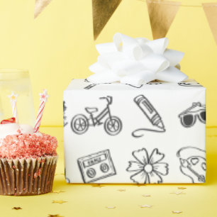 Cool Kid Birthday Coloring Book Gift Wrap