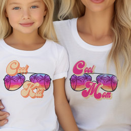 Cool Kid Bright Sunset Sunglasses Matching Toddler T-shirt